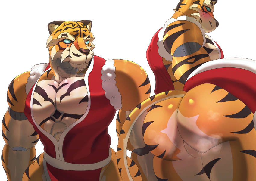 1boy absurd_res anthro ass big_ass big_butt blizzard_entertainment bob_(overwatch) breasts bubble_ass bubble_butt clothed clothing digital_media_(artwork) felid goldlightyou hi_res machine male male_only mammal muscular muscular_male omnic overwatch pantherine robot solo tiger video_games wide_hips