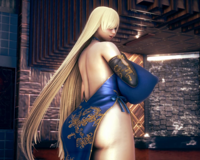 1futa 3d ambiguous_gender armwear big_breasts blonde_female blonde_hair breasts busty cheongsam chinese_clothes chubby chubby_futanari covered_erect_nipples curvy curvy_body curvy_futa dickgirl elbow_gloves erect_nipples erect_nipples_under_clothes futa_only futanari gigantic_breasts honey_select honey_select_2 huge_breasts kuikui large_breasts long_hair massive_breasts nipples original original_character solo solo_futa thick_thighs thighs