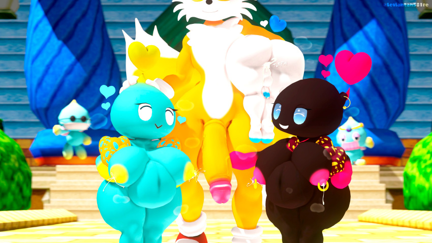 2boys 2girls 3d 3d_(artwork) :> absurd_res after_anal after_sex anthro areola artist_name ass balls big_balls big_breasts big_butt big_penis big_tail black_body black_eyelashes black_eyes black_nose black_skin blue_body blue_markings blue_sclera blue_skin bodily_fluids breasts breasts_apart canid canine carrying carrying_partner chao_(sonic) cheek_tuft closed_eyes closed_smile clothing countershading cum cum_from_ass cum_in_ass cum_inside dark_chao dipstick_tail egg eyelashes eyewear face_mask facial_tuft featureless_hands female flying footwear footwear_only fox fur genital_fluids genitals gesture glasses gloves grin group hand_on_another's_head hand_on_head handwear happy harem heart hero_chao hi_res holding_egg holding_object huge_cock lactating leviantan581re long_tail male mammal markings mask milk mostly_nude mouth_closed multicolored_body multicolored_clothing multicolored_footwear multicolored_fur multicolored_shoes navel nipple_piercing nipple_ring nipples noseless nude onomatopeia orange_balls orange_body orange_fur orange_penis orange_tail outside penis piercing pimp pink_areola pink_markings pink_nipples plant pregnant red_clothing red_footwear red_shoes ring_piercing school sega shoes shoes_only shrub size_difference small_waist smile socks sonic_(series) sound_effects standing steam sunglasses tail_markings tails teeth teeth_showing text thick_thighs tuft two_tone_body two_tone_clothing two_tone_footwear two_tone_fur two_tone_shoes two_tone_tail watermark waving white_balls white_body white_clothing white_countershading white_footwear white_fur white_gloves white_handwear white_penis white_shoes white_skin white_socks white_tail wide_hips yellow_areola yellow_markings yellow_nipples