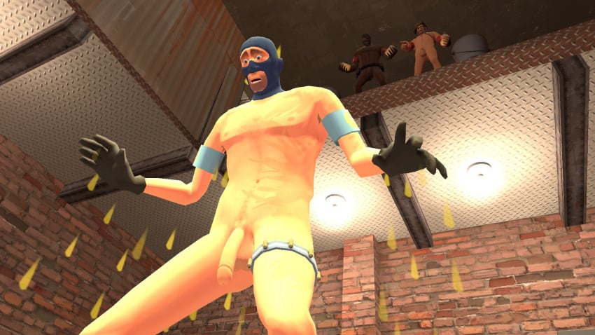 3d 3d_(artwork) balls ballsack cock demoman demoman_(team_fortress_2) dick game garry's_mod jar male_only naked nude peeing penis sniper sniper_(team_fortress_2) spy spy_(team_fortress_2) team_fortress_2 tf2 urination urine urine_drip