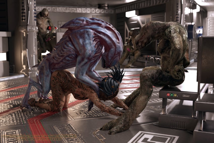 alien alien_dog anal anal_sex asdwefr5508058 daz_studio erection exhibitionism feral genitals group hi_res human humanoid humiliation male male/male male_on_feral male_penetrating mammal nude observers observing penetration penis sex size_difference submissive xenophilia zoophilia