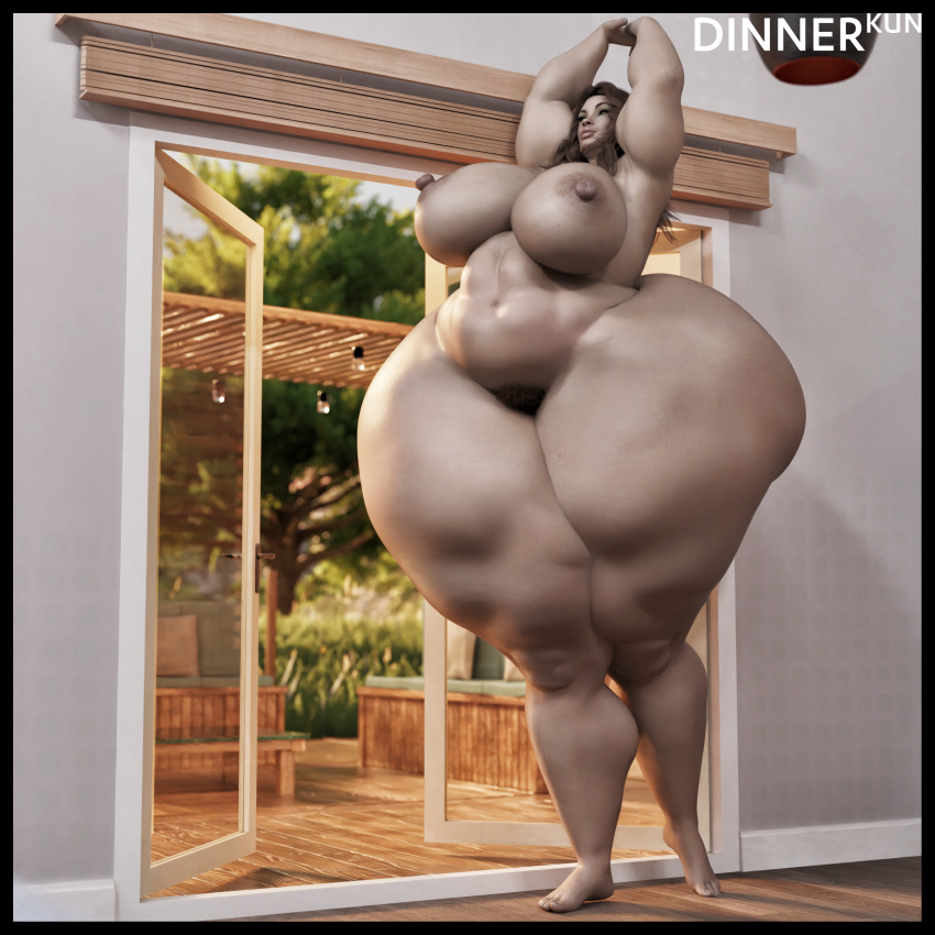 1girls 3d amazon arya_nielson barefoot bbw belly big_belly big_breasts big_legs big_thighs bottom_heavy breasts brown_hair chubby chubby_female completely_naked completely_nude completely_nude_female curvy dinner-kun door female female_focus female_only huge_legs huge_thighs hyper_legs legs medium_hair morning muscular muscular_calves muscular_female naked nude nude_female plump solo solo_female standing stretching stretching_arms thick_calves thick_thighs thighs thunder_thighs voluptuous watermark wide_hips