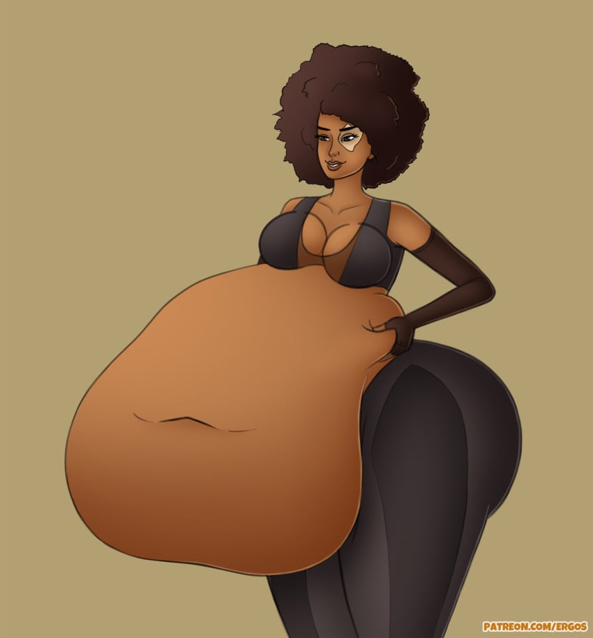 1girls afro ass bbw belly big_ass big_belly big_breasts breasts bubble_butt cleavage dark-skinned_female dark_skin deadpool_2 domino domino_(marvel) ergos fat female female_only huge_belly marvel marvel_comics massive_belly obese overweight solo solo_female thick_thighs thighs weight_gain x-men zazie_beetz