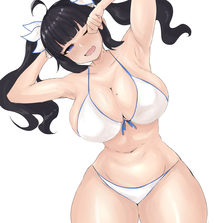 1girls 2022 almost_naked armpits bare_arms bare_ass bare_back bare_breasts bare_legs bare_midriff bare_shoulders bare_thighs barefoot big_ass big_breasts big_butt bikini black_hair blue_eyes brunette bubble_ass bubble_butt busty cleavage daimaounoyume dungeon_ni_deai_wo_motomeru_no_wa_machigatteiru_darou_ka erect_nipples erect_nipples_under_bikini erect_nipples_under_swimsuit exposed_breasts feet_out_of_frame half-closed_eyes half_naked hestia_(danmachi) huge_ass huge_breasts huge_butt innie_belly_button large_ass large_breasts large_butt light_skin long_hair mole_on_breast morning_bikini narrowed_eyes one_eye_closed rubbing_eyes stretching tagme thick_thighs thunder_thighs twintails voluptuous white_bikini wide_hips yawn yawning