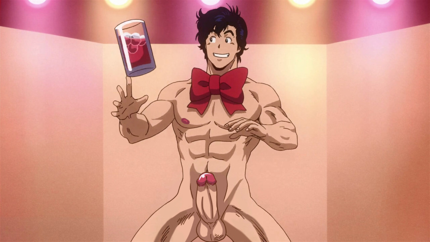 balls beer bowtie city_hunter drawfag drawthread_request edit edited editfag erection genitals glass male male_only muscular muscular_male nipples nude penis retracted_foreskin ryo_saeba screencap screenshot screenshot_edit uncut unknown_artist