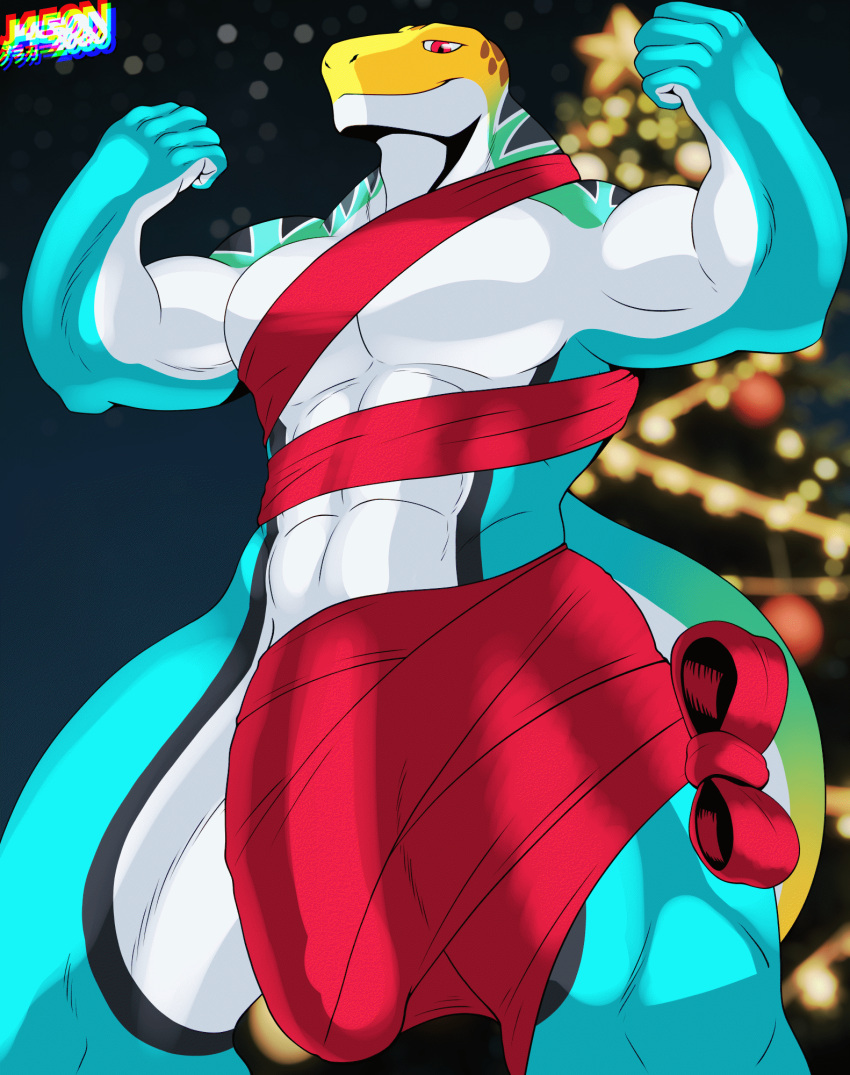Nude Guy Wrapped In Ribbons Standing (Meme) Rule 34 Image