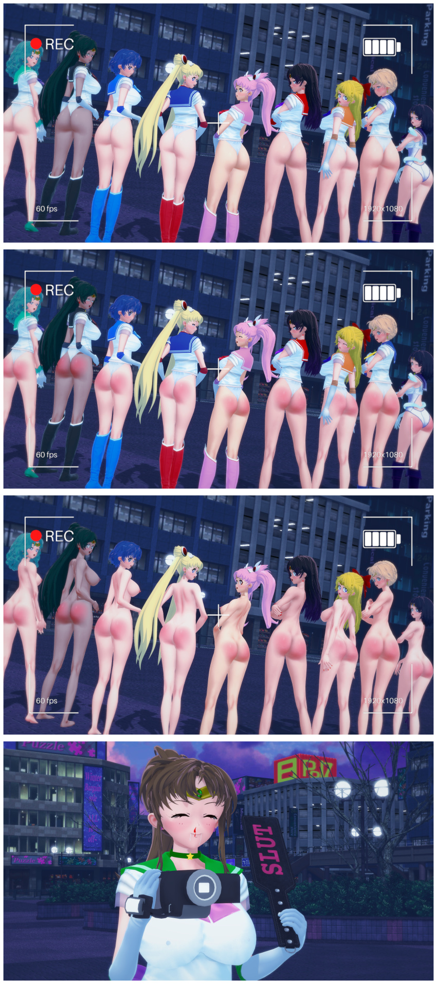 3d 6+girls ami_mizuno ass bishoujo_senshi_sailor_moon boots bow bubble_butt camcorder camera_view chibi_usa clothing embarrassed embarrassed_nude_female female female_only haruka_tenou hotaru_tomoe knee_boots knockwolf koikatsu large_breasts leotard makoto_kino michiru_kaiou minako_aino multiple_girls nosebleed nude paddle rear_view recording red_ass rei_hino sailor_chibi_moon sailor_jupiter sailor_mars sailor_mercury sailor_moon sailor_neptune sailor_pluto sailor_saturn sailor_uranus sailor_venus setsuna_meiou skirt skirt_removed small_breasts spank_marks spanked spanked_butt usagi_tsukino