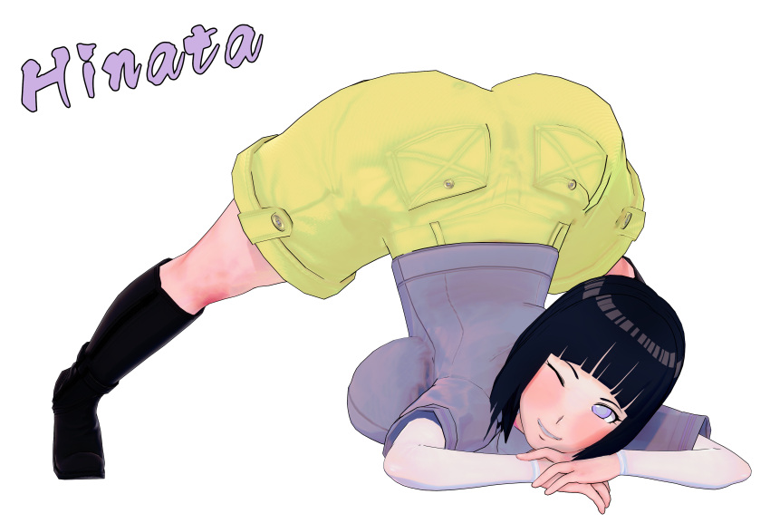 1girls big_breasts boruto:_naruto_next_generations breasts breasts busty curvaceous curvy curvy_body curvy_female female female_focus female_only huge_breasts hyuuga_hinata jack-o_pose large_breasts milf mother naruto sakucole solo solo_female solo_focus voluptuous