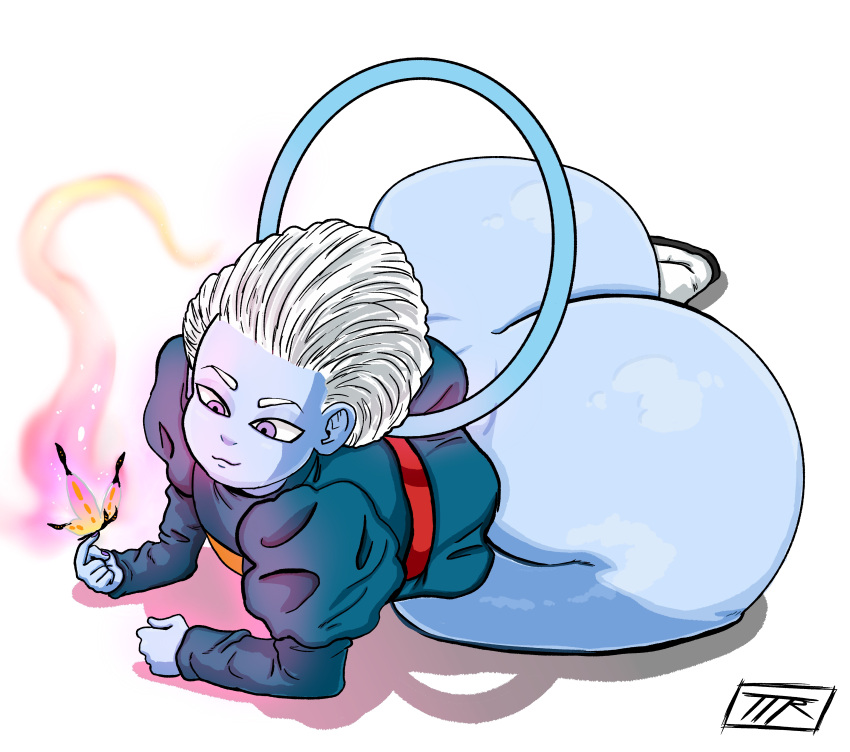 1boy angel angel_(dragon_) big_ass big_butt butterfly daishinkan digital_media_(artwork) dragon_ball dragon_ball_super femboy grand_priest hi_res highres kojoarts male_focus male_only naughtypaw_(artist) solo_male teapot_(body_type) ttherandom tthrandom tthrandom_rp white_background