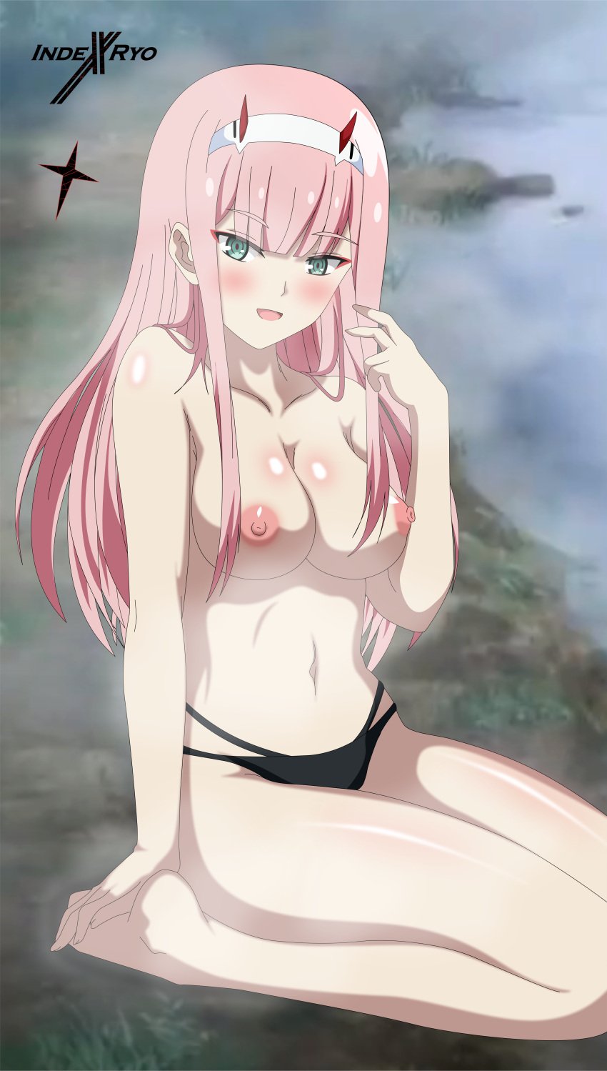 1girls big_breasts breasts darling_in_the_franxx female indexryo light-skinned light-skinned_female light_skin nipples pink_hair pussy shaved_pussy solo tagme thighs zero_two_(darling_in_the_franxx)