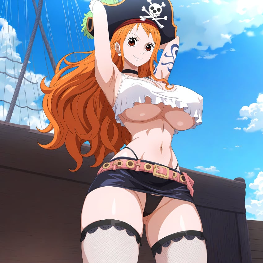 ai_generated brown_eyes female female_only nami_(one_piece) one_piece one_piece_girls