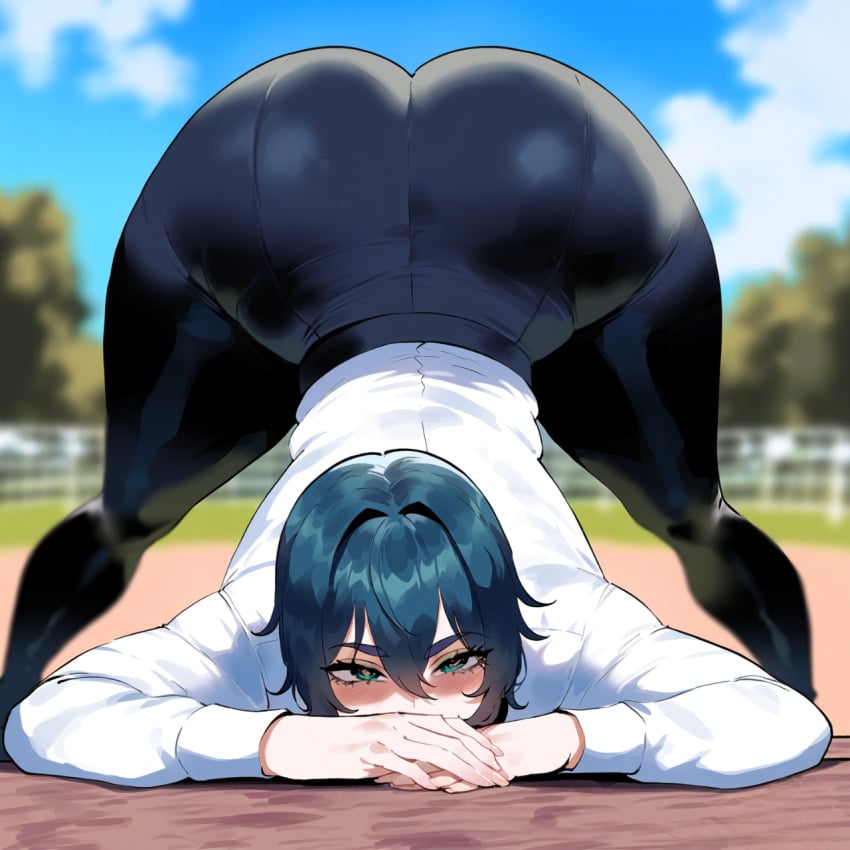 ai_generated ass ass_focus ass_up big_ass big_breasts big_butt big_thighs chainsaw_man dijiai face_down_ass_up focus from_front_position front_view head_down_ass_up himeno_(chainsaw_man) hourglass_figure jack-o_pose looking_at_viewer nsfw round_ass round_butt thick thick_ass thick_butt thick_legs thick_thighs thighs wide_hips