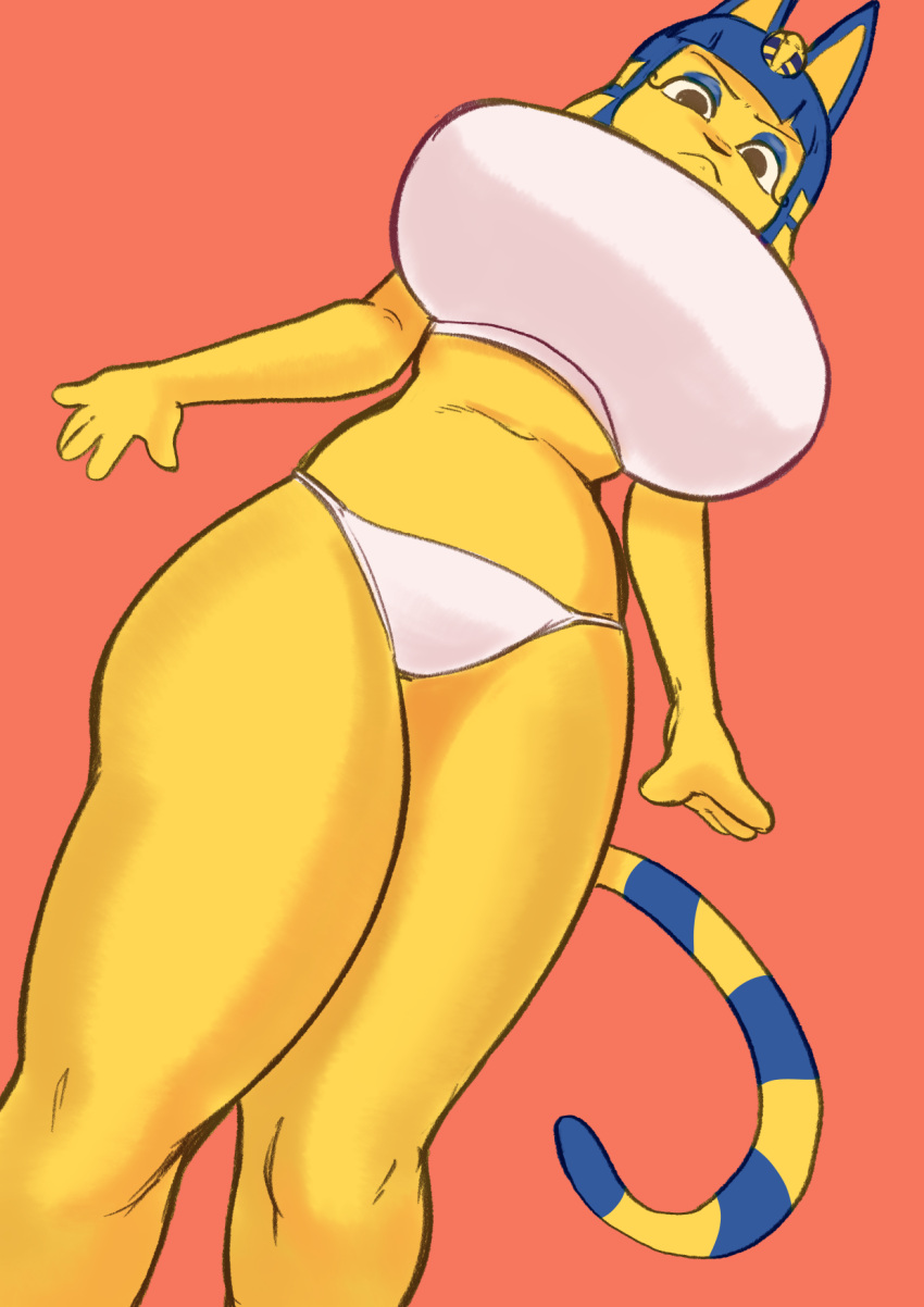 2022 animal_crossing ankha ankha_(animal_crossing) breasts cumulusgio feline nintendo stratusgio thick_thighs thighs