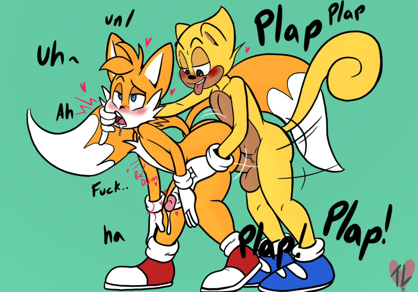 anal anthro femboy gay male male_only moaning precum ray_the_flying_squirrel sonic_(series) tagme taillove_(artist) tails yaoi