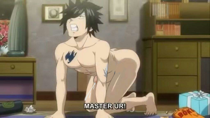 angry ass balls edit edited editfag erection fairy_tail genitals gray_fullbuster male male_only nude penis retracted_foreskin screencap screenshot screenshot_edit solo subtitled uncut unknown_artist