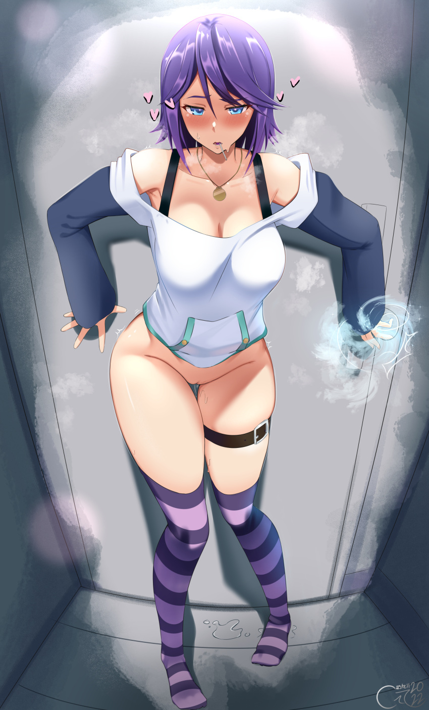 1girls 2022 2d absurdres against_door armpit_crease artist_name artist_signature aura axfa bangs big_breasts blue_eyes blush bottomless breasts candy castell cleavage collarbone cryokinesis dated female food food_in_mouth full_body hair_between_eyes heart heart_in_eye highres horny horny_female imminent_sex infatuation innie_pussy jewelry large_breasts light-skinned_female light_skin lollipop long_sleeves looking_at_viewer no_panties no_sex off-shoulder_sweater off_shoulder partially_clothed pendant powers purple_hair purple_socks purple_thighhighs pussy pussy_juice pussy_juice_puddle pussy_juice_trail realistic_breast_size realistic_proportions rosario+vampire schoolgirl shirayuki_mizore short_hair signature socks solo standing steaming_body striped striped_socks striped_thighhighs stripped_socks sweat sweater swept_bangs symbol_in_eye teenage_girl teenager thigh_gap thigh_socks thigh_strap thighhighs thighs two-tone_sweater vagina wet_pussy yandere yuki_onna