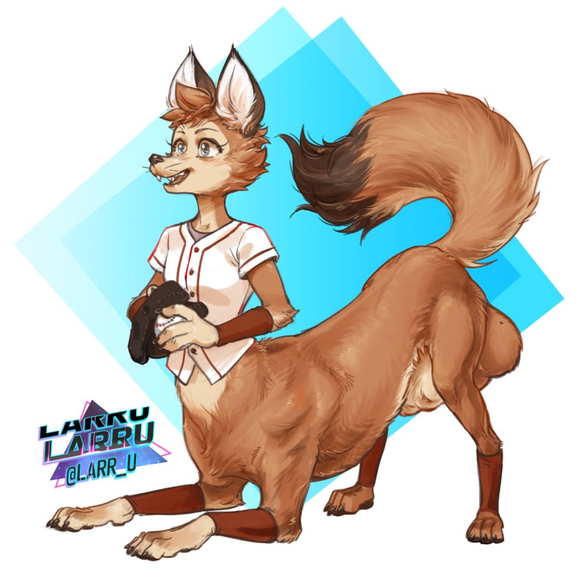 1boy balls bottomless canid canid_taur canine canine_taur casual_nudity clothed clothing diphallia diphallism dixie_seterdahl fox fox_taur genitals hi_res larru-larru male male_only mammal mammal_taur multi_genitalia multi_penis penis solo sport taur