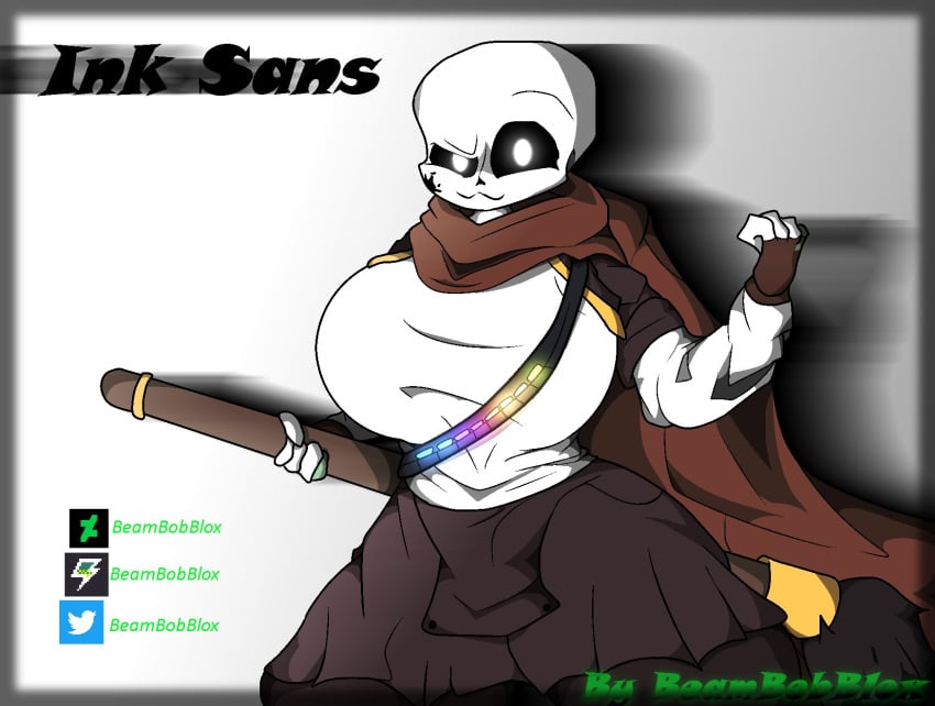 1girls 2022 beambobblox big_breasts genderswap genderswap_(mtf) giant_breasts ink_sans_(fan_character) looking_at_viewer rule_63 sans skeleton tagme undertale undertale_(series) undertale_au undertale_fanfiction