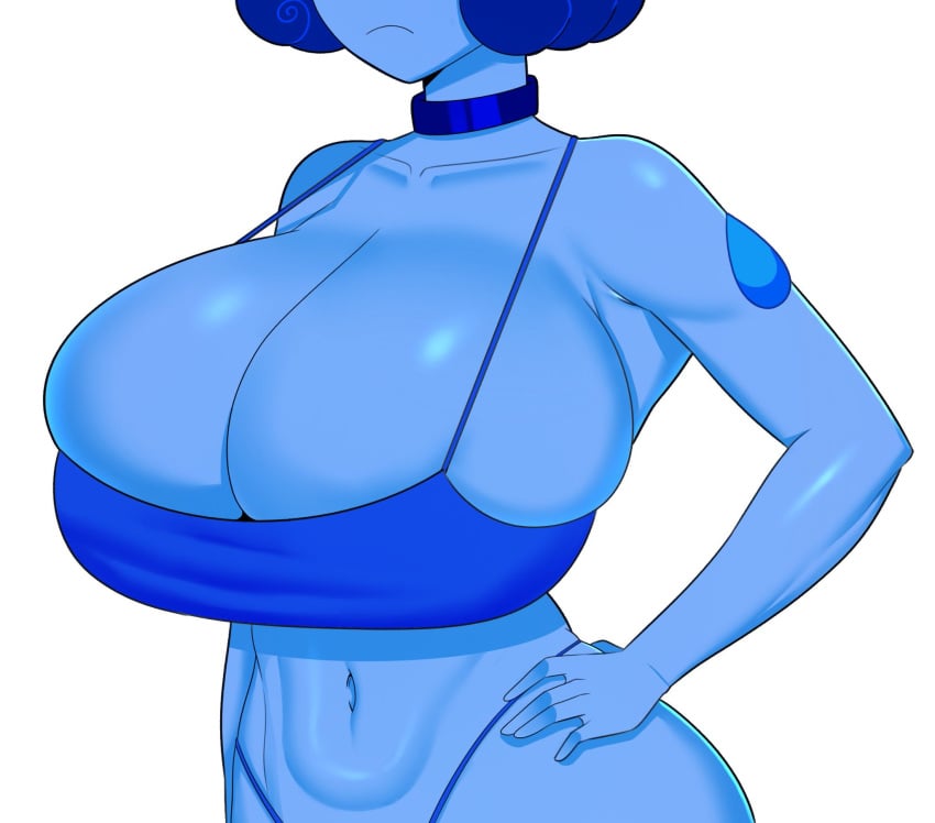 big_breasts blue_hair blue_skin coldarsenal crystal_thots deep_cleavage gem gem_(species) huge_breasts lapis_lazuli_(gem) lapis_lazuli_(steven_universe) mean_lapis steven_universe