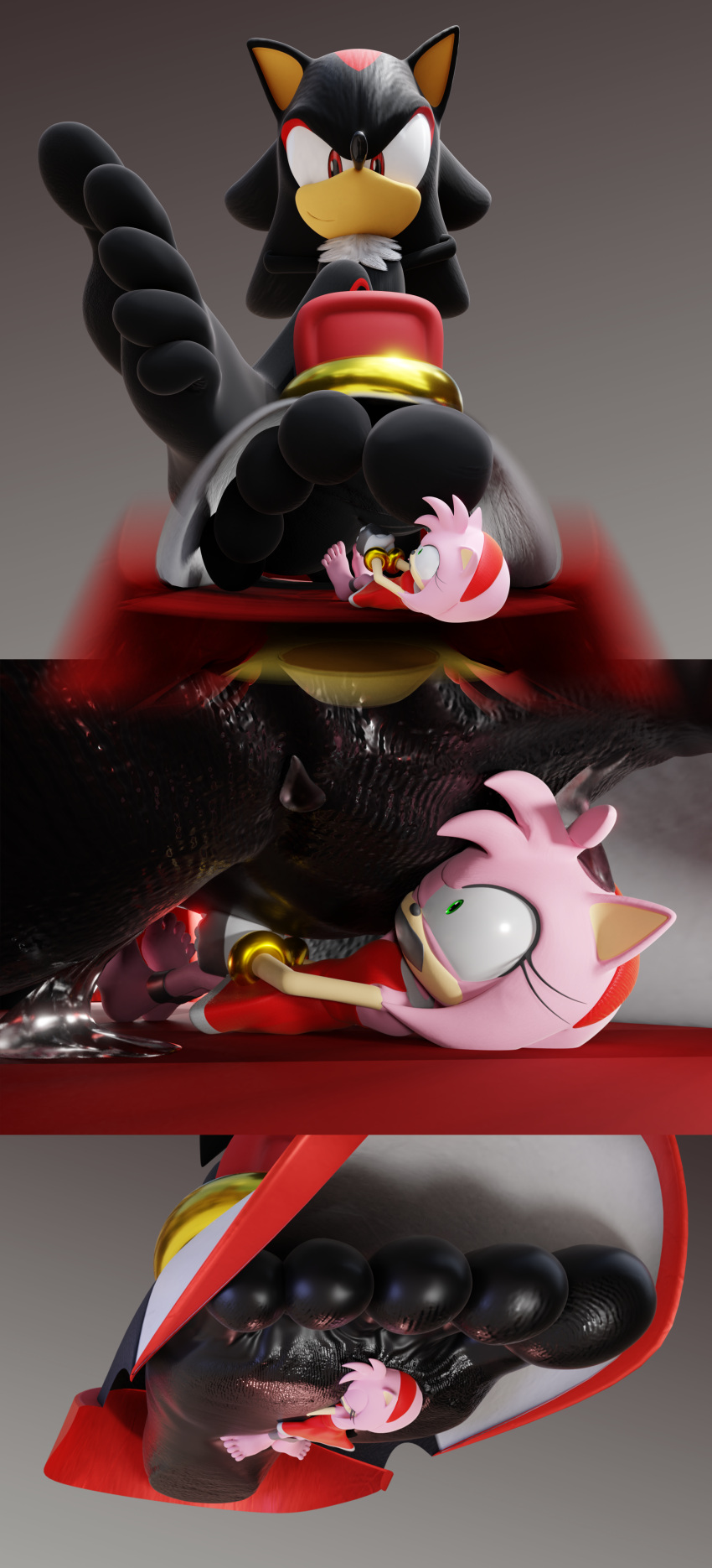 absurd_res amy_rose anthro barefoot bodily_fluids bound clothing duo feet feetymcfoot female foot_fetish foot_on_chest foot_on_face footwear forced gag hands_tied hi_res humanoid_feet immobilization inshoe insole larger_male male male/female pinned sadistic_smile sega shadow_the_hedgehog shoes size_difference smaller_female smush soles sonic_(series) sonic_the_hedgehog_(series) sweat sweaty_feet tape tape_gag toes trapped trapped_in_footwear underfoot used_as_an_insole