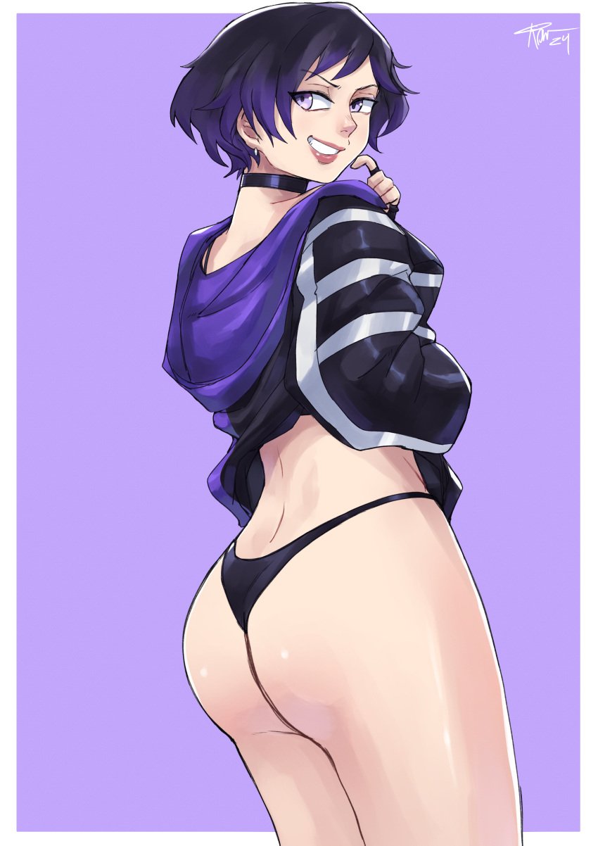 1girls ass ass_focus big_ass corviwing female female_only panties reina_mishima solo tekken tekken_8 thick_thighs thong