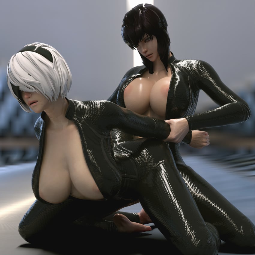 1futa 1girls 2023 3d 3d_(artwork) areola areolae backshots big_breasts black_bodysuit black_hair blindfold bodysuit breasts bursting_breasts busty crossover doggy doggy_style doggy_style_position doggystyle_position feet female from_behind from_behind_position fucked_from_behind futa_on_female futanari futanari/female ghost_in_the_shell grabbing_from_behind grabbing_hands huge_breasts implied_futanari jiggle jiggling_breasts kusanagi_motoko large_breasts latex latex_suit naked_footwear nier:_automata nipples open_bodysuit open_clothes penetration penetration_from_behind seductive seductive_pose sex sex_from_behind shiny shiny_bodysuit shiny_clothes shiny_skin short_hair showing_breasts unzipped unzipped_bodysuit voluptuous voluptuous_female white_hair xapo69 yorha_2b