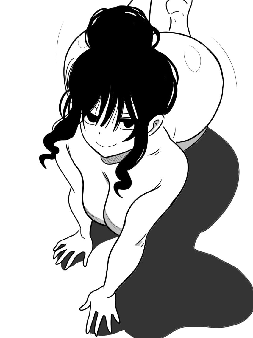 1girls all_fours ass barefoot big_ass black_hair breasts completely_nude completely_nude_female crawling eduardo31267693 erotic_x_anabolic female female_only full_body long_hair looking_at_viewer mitsukura_itsuha naked naked_female nude nude_female smile solo solo_female