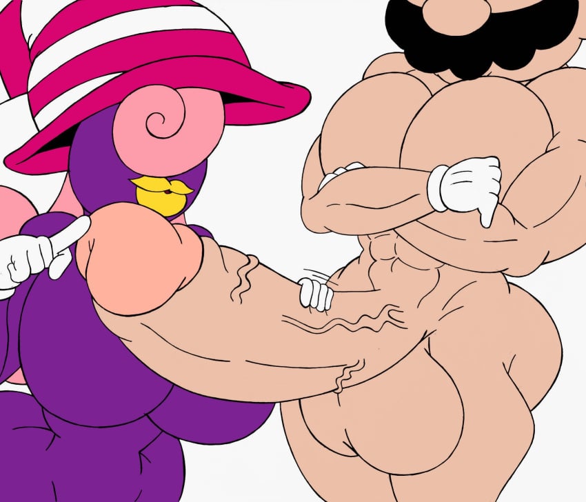 1boy 1girls abs arms_crossed balls big_balls big_breasts big_penis breasts duo erection facial_hair female genitals gigantic_penis gloves hair_over_eyes hat huge_cock human human_male human_on_humanoid humanoid humanoid_female incredistar interspecies large_balls large_penis light-skinned_male light_skin lips lipstick long_hair male male/female mammal mario mario_(series) mature mature_female mature_male muscles muscular muscular_male mustache nintendo nude nude_female nude_male paper_mario paper_mario:_the_thousand-year_door penis purple_body smile straight testicles thick_penis unseen_male_face vivian_(paper_mario) white_background white_gloves yellow_lipstick