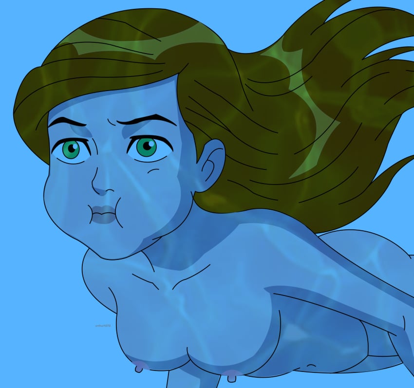 1girls arthur4272 ben_10 ben_10_alien_force cartoon_network female gwen_tennyson gwen_tennyson_(alien_force) nude sexy solo underwater