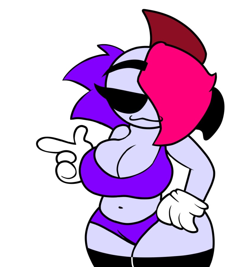 big_ass big_breasts bikini hiper_xd_yt pink_hair purple_hair purple_panties purple_skin red_horn shutupenny_(youtuber) tagme youtube youtube_avatar