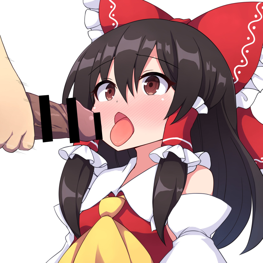 age_difference awaiting_cum bar_censor blush censored hakurei_reimu open_mouth penis reimu_hakurei rizento tagme touhou