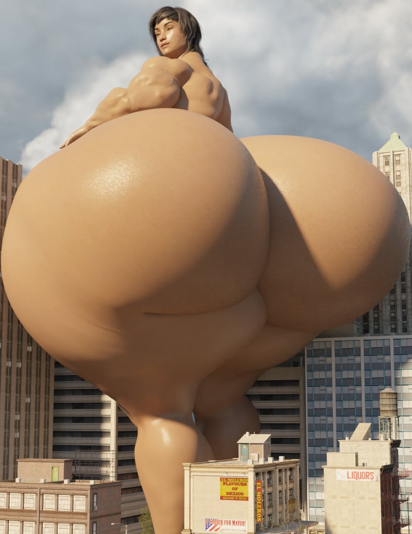 1girls 3d ass ass_bigger_than_body ass_bigger_than_building ass_bigger_than_head big_ass bottom_heavy city clonecamando1417 colossal_ass dinner-kun female giant_ass giantess gigantic_ass huge_ass hyper hyper_ass massive_ass muscles muscular muscular_female no_watermark original original_character thick_ass thick_thighs wide_hips