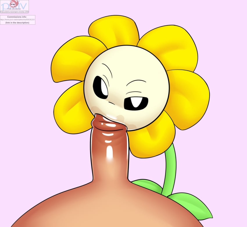 2d ambiguous_gender blowjob fellatio filler_shmazman flower flowey_the_flower male male_pov oral pov pov_eye_contact sex sucking_penis tagme undertale undertale_(series)