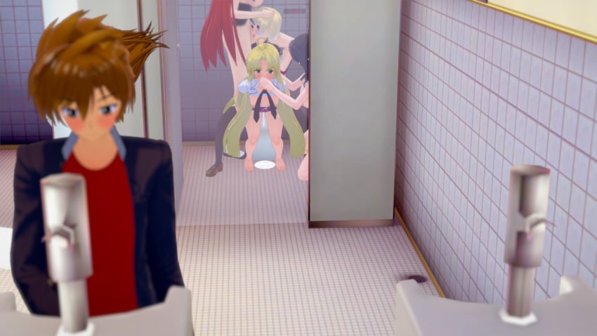 3d 3girls akeno_himejima asia_argento bathroom behind_door cheating covering_another's_mouth covering_mouth cum cum_drip cum_inside cum_puddle cunnilingus female female_only gagged gasper_vladi half-dressed hand_gagged hand_over_another's_mouth hand_over_mouth handgag high_school_dxd holding_head hyoudou_issei koikatsu netorare panties_around_leg public public_sex rias_gremory riding riding_penis robotlover seated seated_reverse_cowgirl_position stealth_sex toilet toilet_sex toilet_stall tongue tongue_out trap unaware