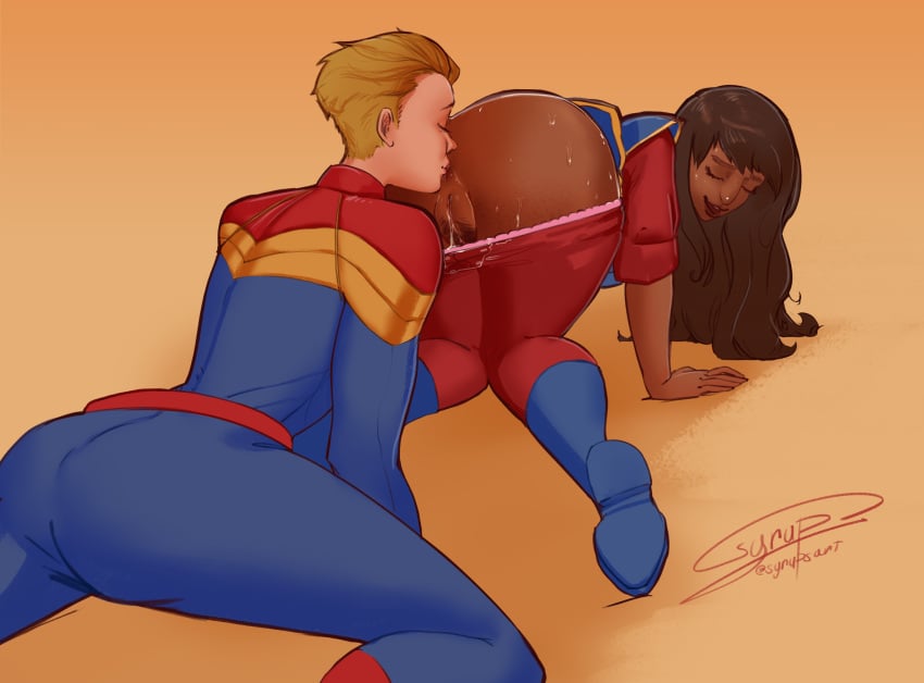 2d 2girls age_difference all_fours analingus anus ass avengers big_ass blonde_hair brown-skinned_female brown_hair brown_skin captain_marvel carol_danvers closed_eyes clothed_sex color dark-skinned_female dark_skin desi female female_only heroine human human_only human_penetrated human_penetrating idol indian indian_female interracial interracial_yuri kamala_khan light-skinned_female light_skin looking_pleasured marvel marvel_comics ms._marvel multiple_girls on_all_fours oral pakistani pakistani_female panties passionate pubic_hair pussy pussy_juice rimming rimming_female role_model romantic short_hair smile sweat syrupsart thin_waist wide_hips yuri