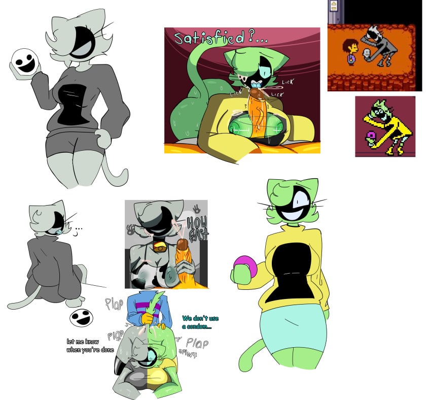 1boy 1girls 2d cum cum_inside fapping female frisk gaster gaster_follower_1_(undertale) gluecu human licking licking_penis male male_frisk male_human paizuri scared_donut_guy sex tagme titjob undertale undertale_(series)