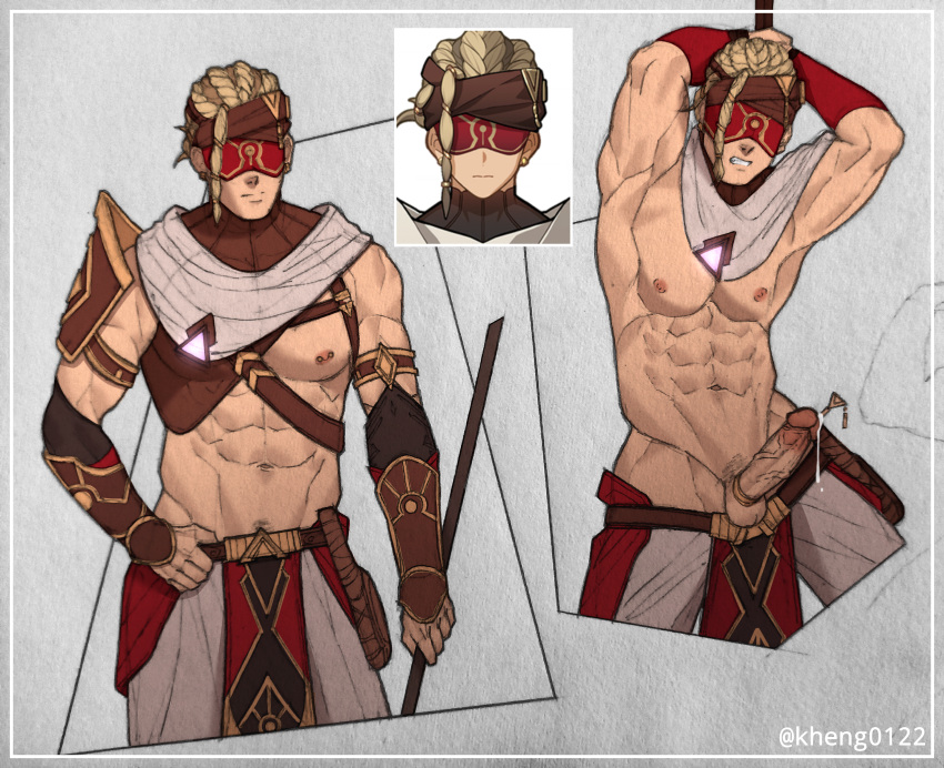 artist_request bara eremite_daythunder_(genshin_impact) fanart genshin_impact kheng0122 male male_only nsfw tagme