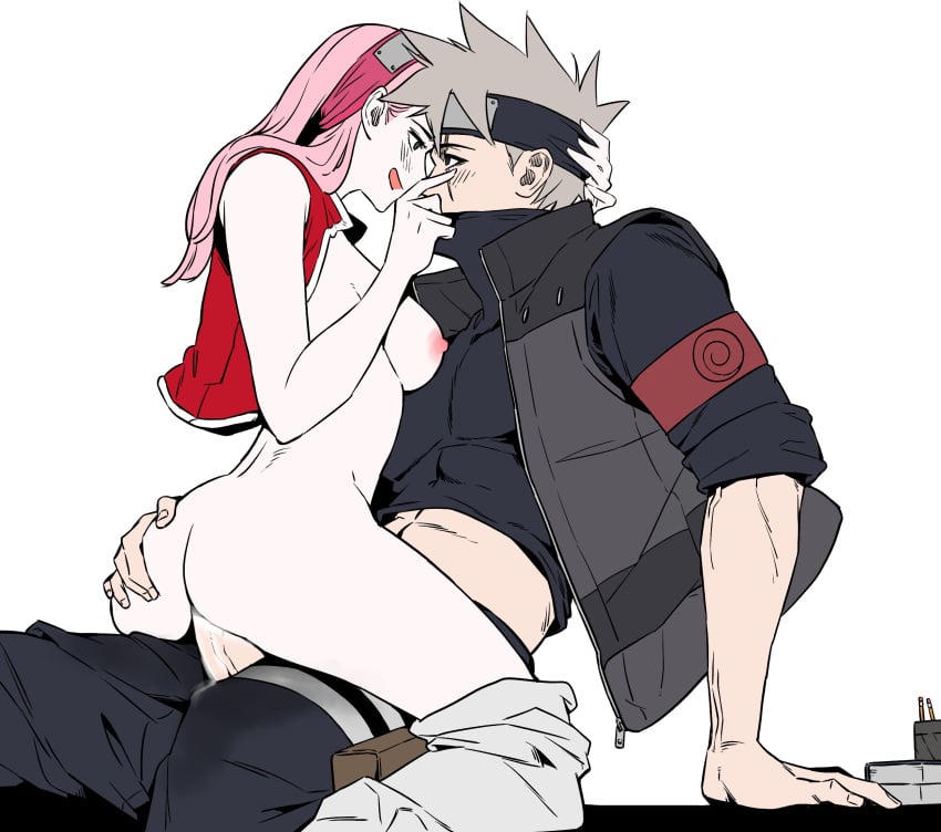 1boy 1girls adult age_difference ass blush boruto:_naruto_next_generations breasts cowgirl_position female hatake_kakashi human long_hair looking_at_another looking_at_partner male male/female naruto naruto:_the_last naruto_(series) naruto_shippuden older_male penetration penis pink_hair sakura_haruno scarecrowpink sex short_hair silver_hair smile straddling straight teacher_and_student teenager wet younger_female