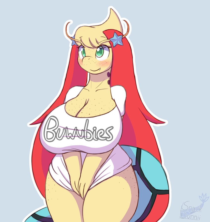 1girls anthro anthrofied big_ass big_breasts breasts bubble_butt chubby chubby_female cute female generation_3_pokemon green_eyes huge_ass long_hair long_tail mila_(snackbunnii) milotic pokémon_(species) pokemon red_hair snackbunnii solo tagme tail tailfin