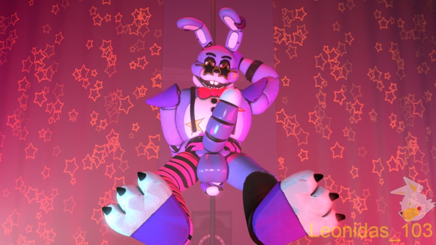 1boy 1male 2022 3d 3d_(artwork) animatronic armband arms_behind_back arms_behind_head balls belt big_balls big_cock big_penis black_claws bodypaint bowtie bracelet bunny claws clothed cock ear_ring erect_penis erection eyebrows eyewear facepaint feet fingerless_gloves five_nights_at_freddy's five_nights_at_freddy's:_security_breach foot_claws furaffinity genital_focus glamrock_bonnie_(fnaf) glasses gloves humanoid_genitalia humanoid_penis legs legs_apart legs_held_open looking_at_viewer machine male_only open_mouth partially_clothed paws penile penis_focus penis_out pierced_ear piercing presenting presenting_penis purple_body rabbit rabbit_ears red_eyes robot robot_humanoid shoulder_pads solo_male source_filmmaker spiked_bracelet star_glasses stripper_pole suspenders teeth testicles two_tone_body video_games