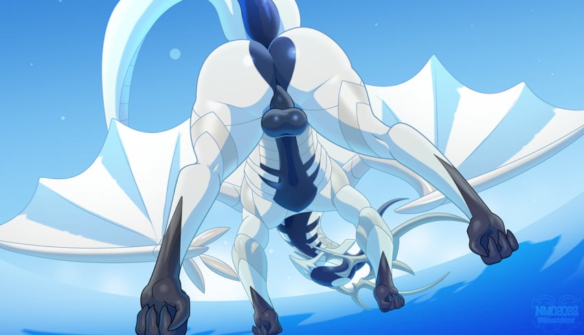 ass balls big_butt corrin_(fire_emblem) corrin_(fire_emblem)_(male) dragon feral fire_emblem fire_emblem_fates nazuu-m0nster nintendo on_all_fours scalie thick_ass thick_thighs video_games worm's-eye_view zoophilia