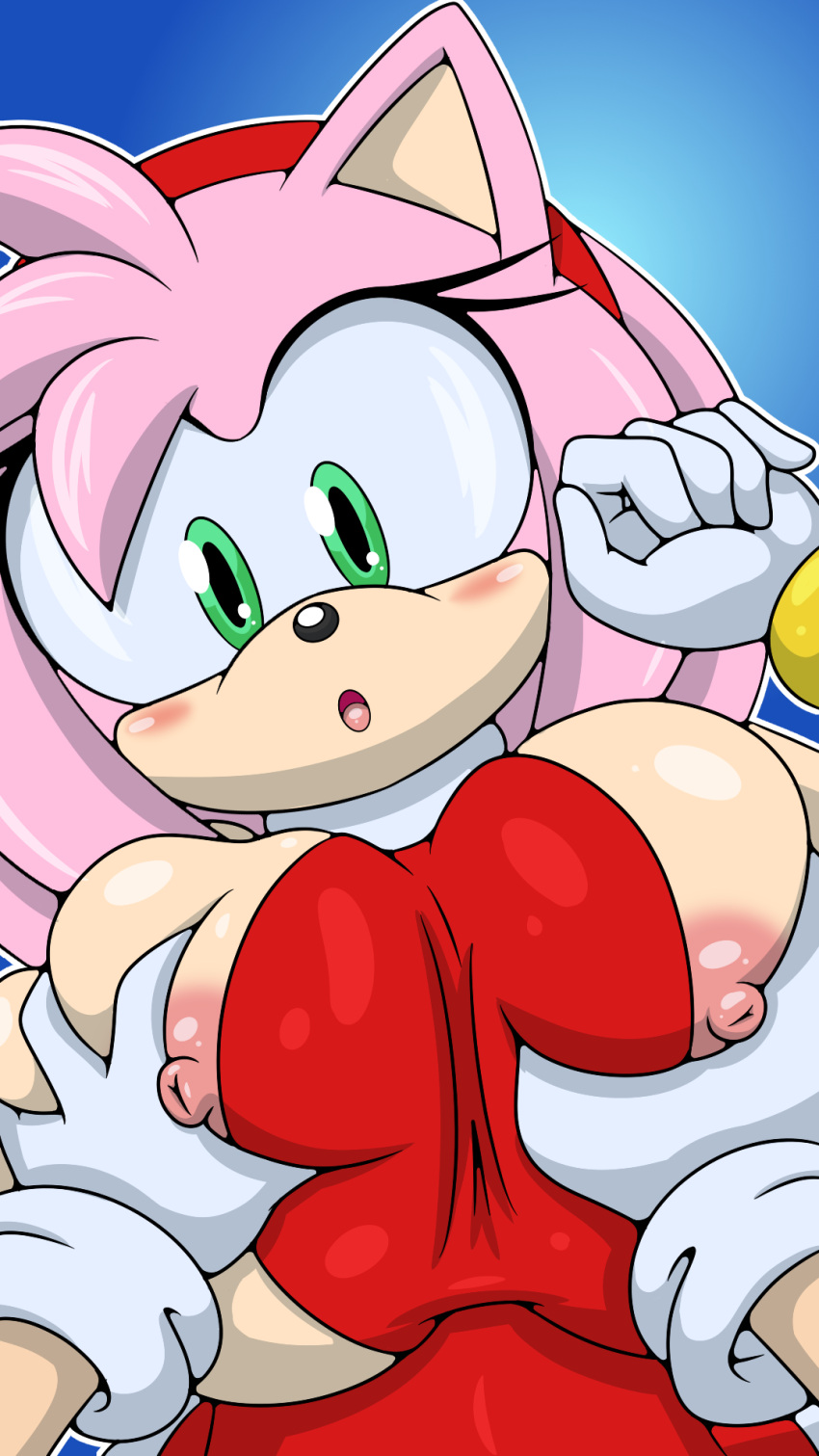 1girls 2022 9:16 amy_rose animal_ears background big_breasts blue_background blush blushing breasts ears exposed exposed_breasts exposed_nipples exposure female female_focus gloves green_eyes grope groped groping groping_breasts hairband hands hd headband hedgehog hi_res high_resolution highres huge_breasts mobian mobian_(species) nip_slip nipple_slip nipples offscreen_character pink_fur pink_hair pink_nipples portrait sega sonic_(series) sonic_team sonic_the_hedgehog_(series) sonicguru squeeze squeezed squeezing squeezing_breast squeezing_breasts