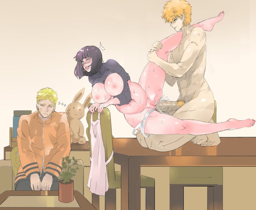 1girls 2boys abs alternate_version_available apron areolae barefoot big_breasts big_penis black_eyes blonde_hair blue_hair blush bob_cut boruto:_naruto_next_generations breasts_out breasts_outside busty cheating cheating_wife climax clothed clothed_female_nude_male clothing crying crying_with_eyes_open cuckold cum cum_in_pussy cum_inside cumshot drooling ejaculation erect_nipples facial_markings feet female foot_fetish highres huge_cock husband_and_wife hyuuga_hinata indoors jacket karyoten kneeling large_breasts large_penis leg_grab leg_lift leg_up legs_apart legs_held_open light-skinned_female light-skinned_male light_skin lips lipstick makeup male male_penetrating married_couple mature mature_female medium_hair milf moan moaning muscular muscular_male nail_polish naruto naruto_(series) naruto_shippuden naughty_face netorare nipples no_bra nose_blush ntr on_knees on_table orange_hair orgasm orgasm_face original_character painted_nails pale-skinned_female pale_skin panties panties_down partially_clothed penetration pink_lips pink_lipstick pink_nail_polish pink_nails pink_nipples plushie pregnant pregnant_belly pregnant_female pregnant_sex pubes pubic_hair pussy saliva saliva_drip saliva_trail sex shirt_lift shirt_up short_hair shoulder_length_hair shounen_jump sitting sleeping stealth_sex straight sweat sweatdrop table table_sex tears teddy_bear thick_penis thigh_grab tiptoes toenail_polish toes tongue tongue_out uzumaki_naruto vaginal_penetration vaginal_sex voluptuous voyeur voyeurism whisker_markings whiskers white_panties yellow_hair