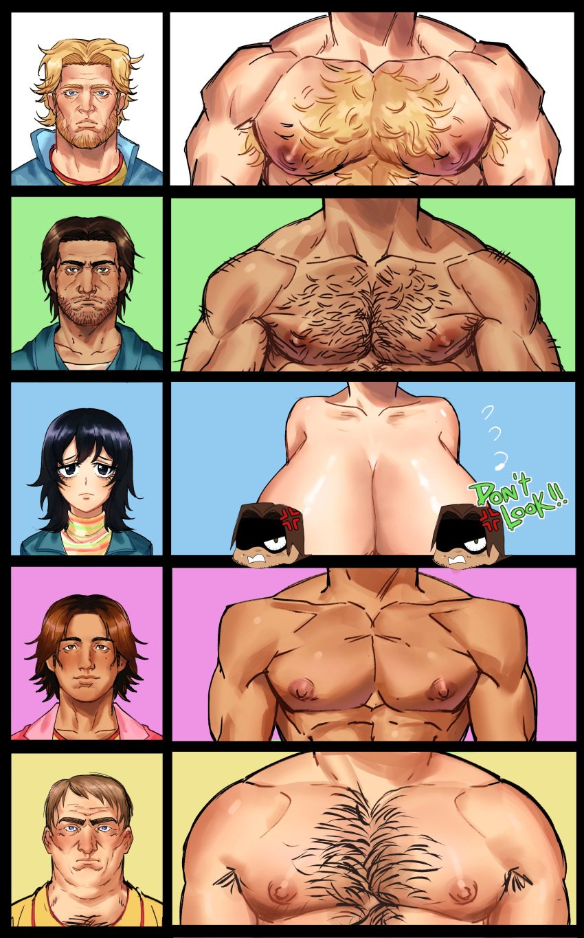 1girls 4boys anya_(mouthwashing) big_breasts breasts chart curly_(mouthwashing) daisuke_(mouthwashing) female jimmy_(mouthwashing) male meorichitmech mouthwashing mouthwashing_(game) swansea_(mouthwashing)