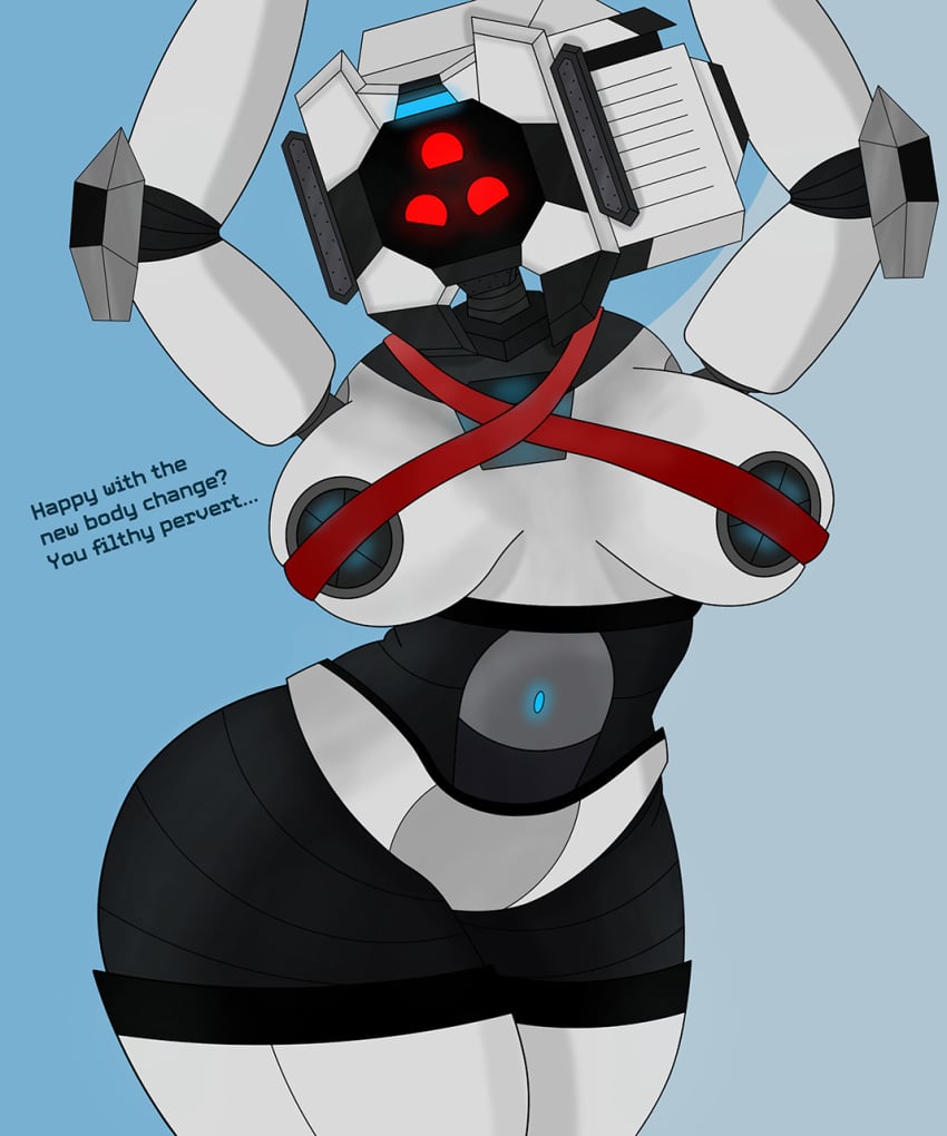 1girls 3_eyes armor arms_up b.u.b.u bra breasts d.a.r killing_floor killing_floor_2 multi_eye robot thick_thighs