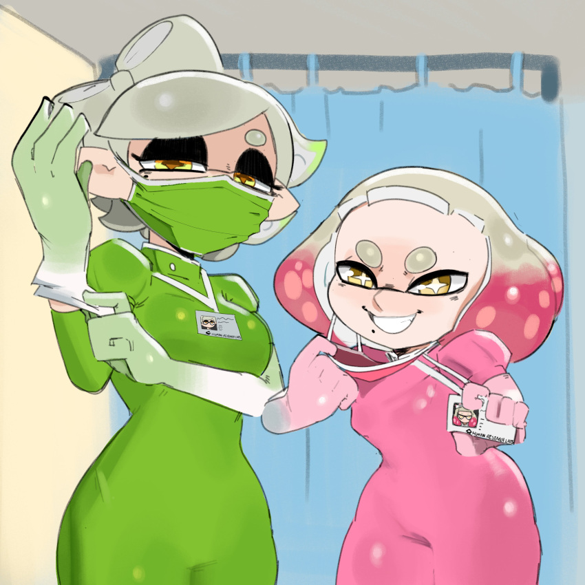 big_breasts breasts female justdavefnd marie_(splatoon) pearl_(splatoon) splatoon tagme