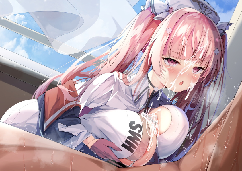 azur_lane gloves madotsukumo nurse perseus_(azur_lane) pink_hair tagme