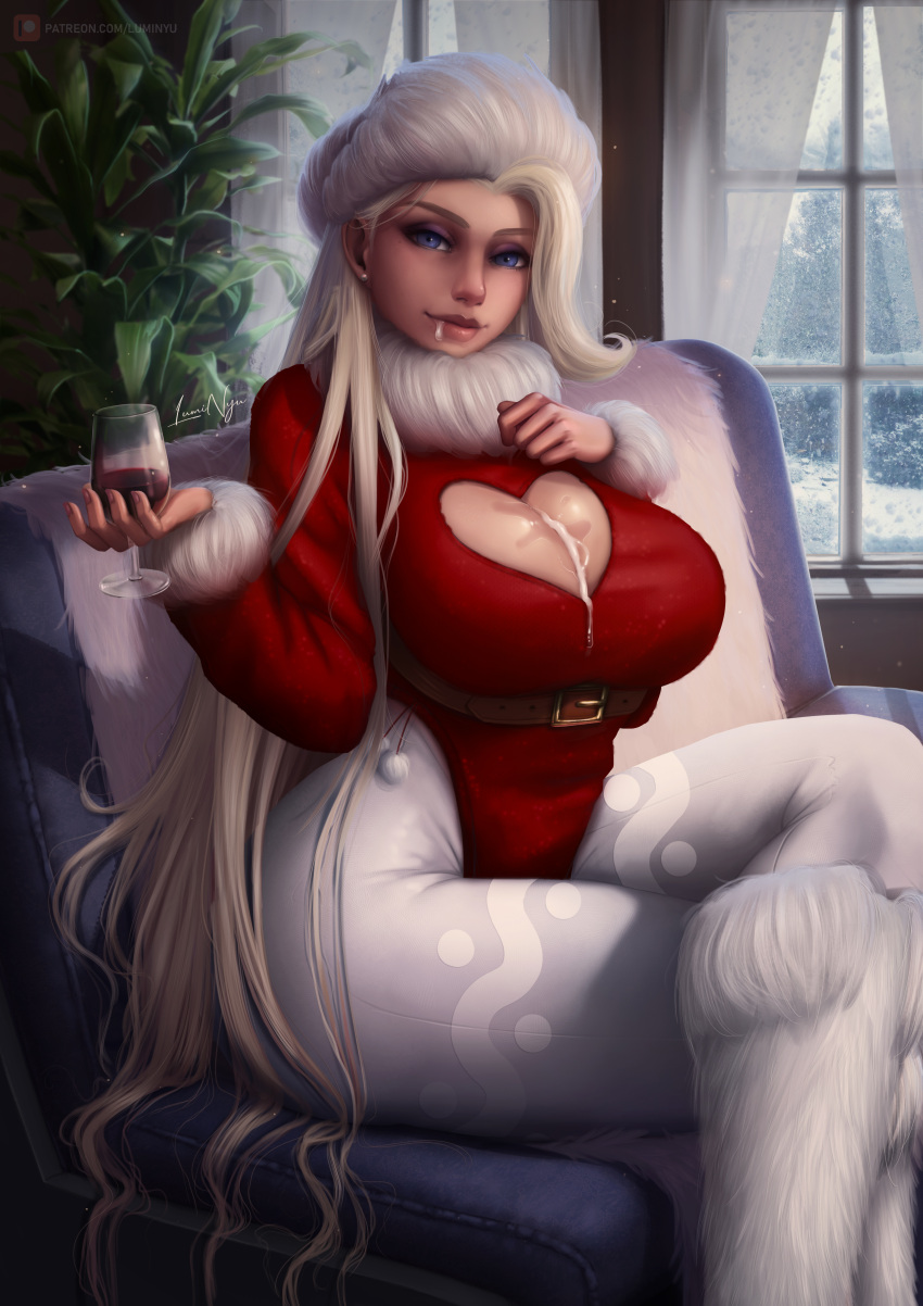 1girls 2020 alternate_breast_size alternate_outfit ass big_ass big_breasts big_butt blonde_female blonde_hair breasts christmas cleavage cleavage_cutout couch crossed_legs cum cum_between_breasts cum_drip cum_dripping cum_dripping_down_chin cum_in_mouth cum_on_breasts cum_on_chest cum_on_clothes cum_on_clothing cum_on_face cum_on_upper_body cumshot curvaceous curvy cute female female_focus female_only fur hartman_hips hat heart_cutout hips huge_ass huge_breasts huge_butt human human_only large_breasts long_hair looking_at_viewer luminyu mature melony_(pokemon) merry_christmas milf nintendo patreon pokemon pokemon_ss sitting smile smiling solo solo_focus text thick thick_ass thick_thighs thighs url very_long_hair video_game video_game_character video_games voluptuous watermark white_skin wide_hips wine wine_glass yellow_hair