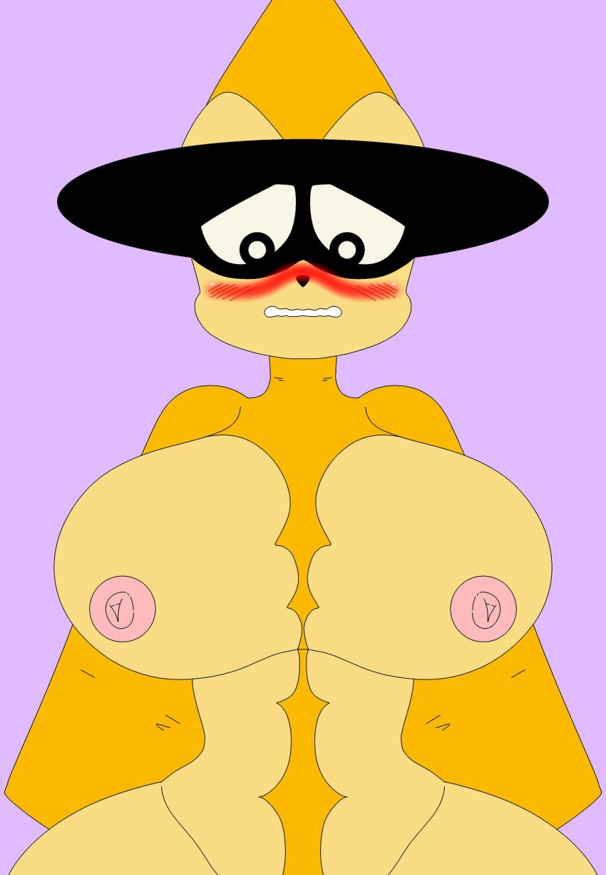 alternate_version_available anthro big_breasts big_thighs blush breasts cartoon_network commission embarrassed exposed_breasts female furry hat honey_(mao_mao:_heroes_of_pure_heart) lewdxt looking_down mao_mao:_heroes_of_pure_heart mao_mao_heroes_of_pure_heart nipples pink_nipples ripped_clothing robe solo squirrel teeth torn_clothes