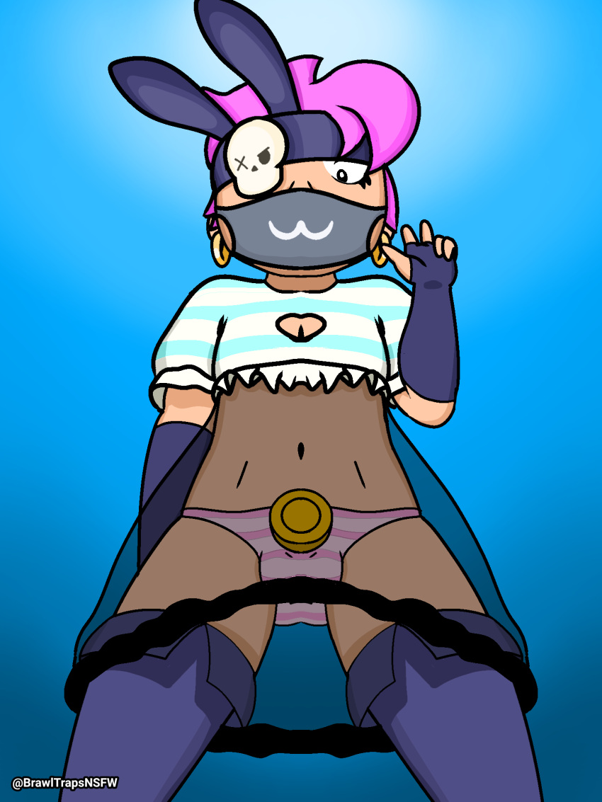 brawl_stars brawltraps bunny_boy femboy gay masked panty_bulge penny_(brawl_stars) trap uwu